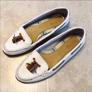 Sperry Top Sider White Leather Shoes Size 10